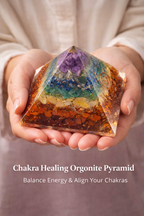 7 Chakra Healing Orgonite Pyramid – Balance Energy & Align Your Chakras