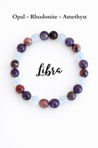 Libra Opal Rhodonite Amethyst Bracelet