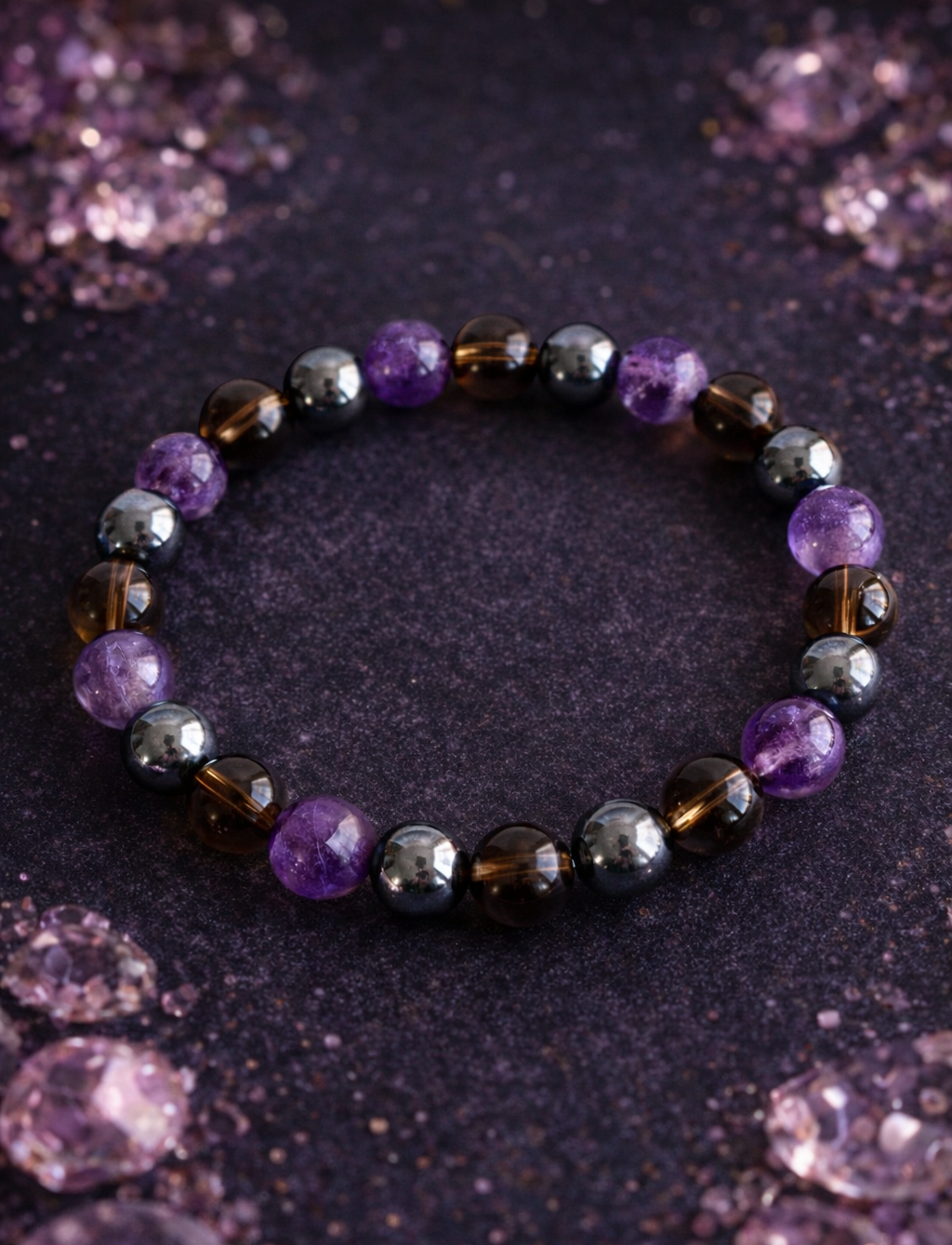 Capricorn Zodiac Crystal Bracelet – Natural Healing Stones for Balance & Protection
