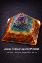 7 Chakra Healing Orgonite Pyramid – Balance Energy & Align Your Chakras