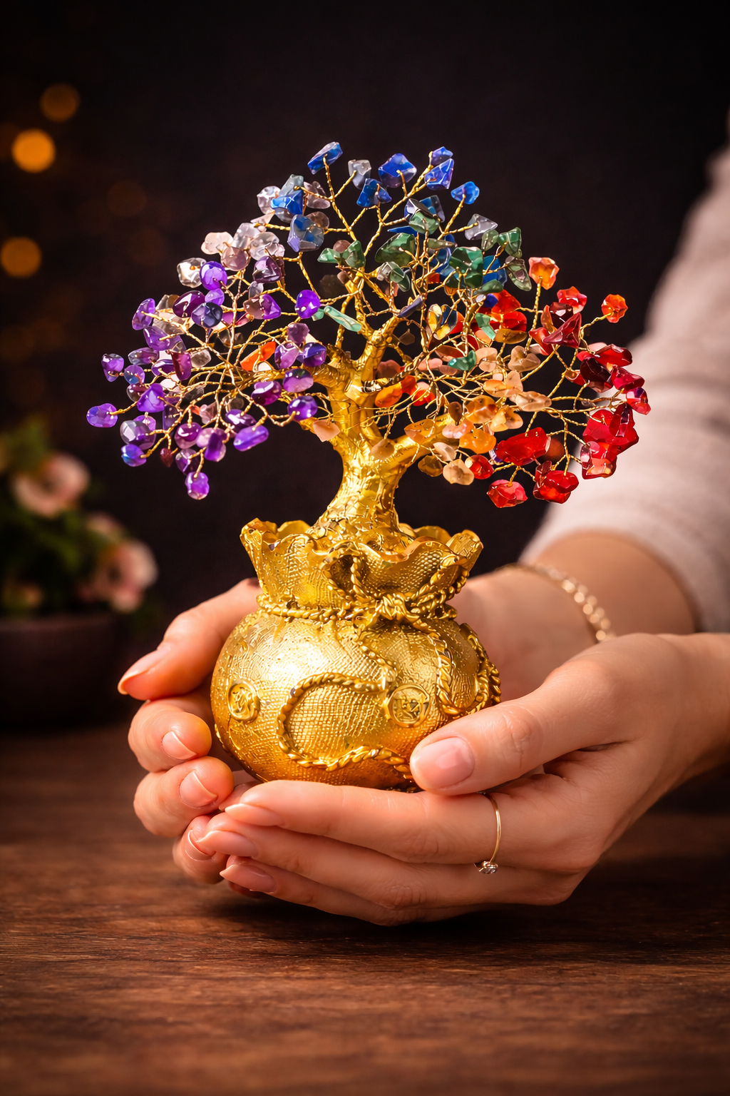 7 chakra money tree 7 Chakra Crystal Money Tree – Tej Ganga