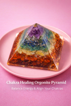 7 Chakra Healing Orgonite Pyramid – Balance Energy & Align Your Chakras