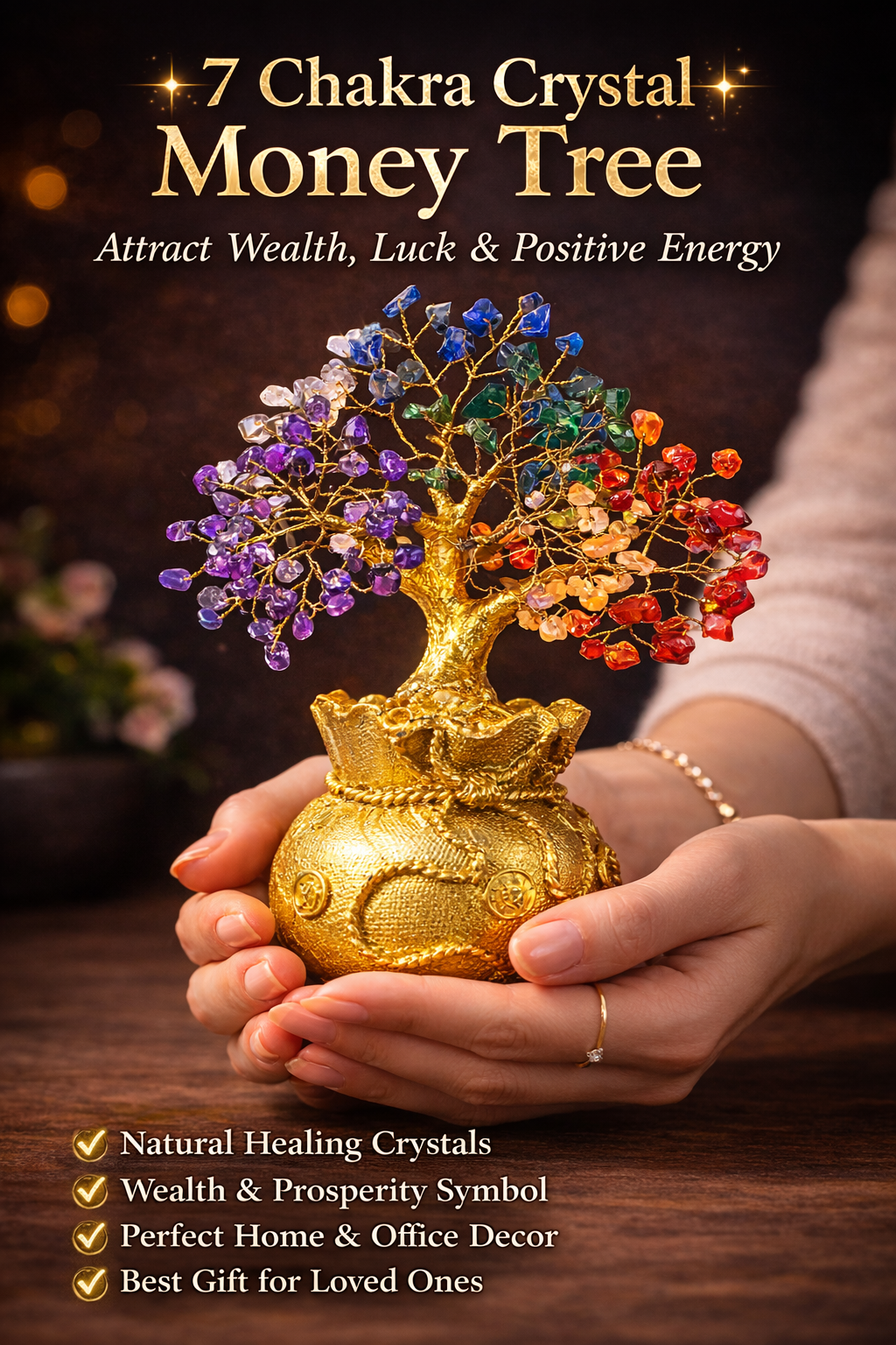 7 Chakra Crystal Money Tree