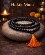 Natural Black Hakik Mala – 108 Beads