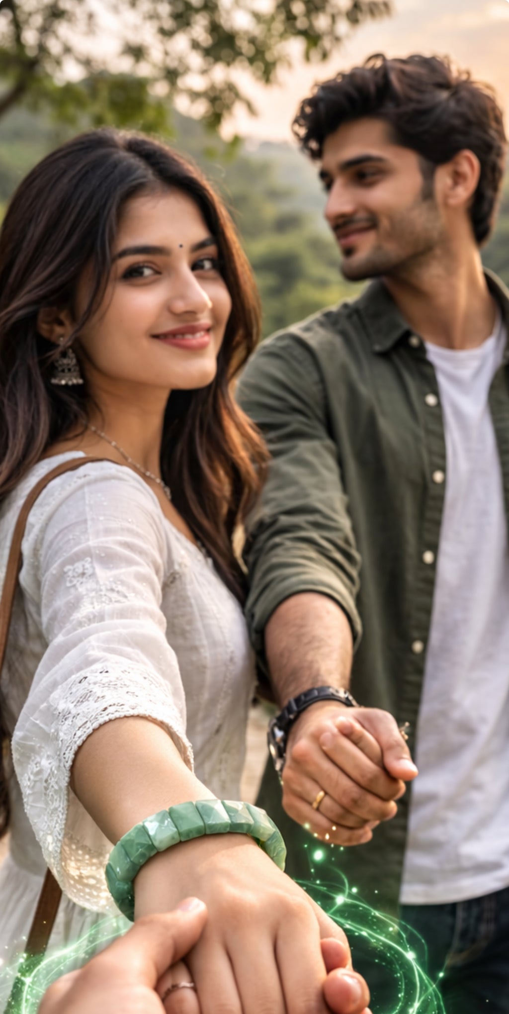 Emerald Energy Pyramid Bracelet