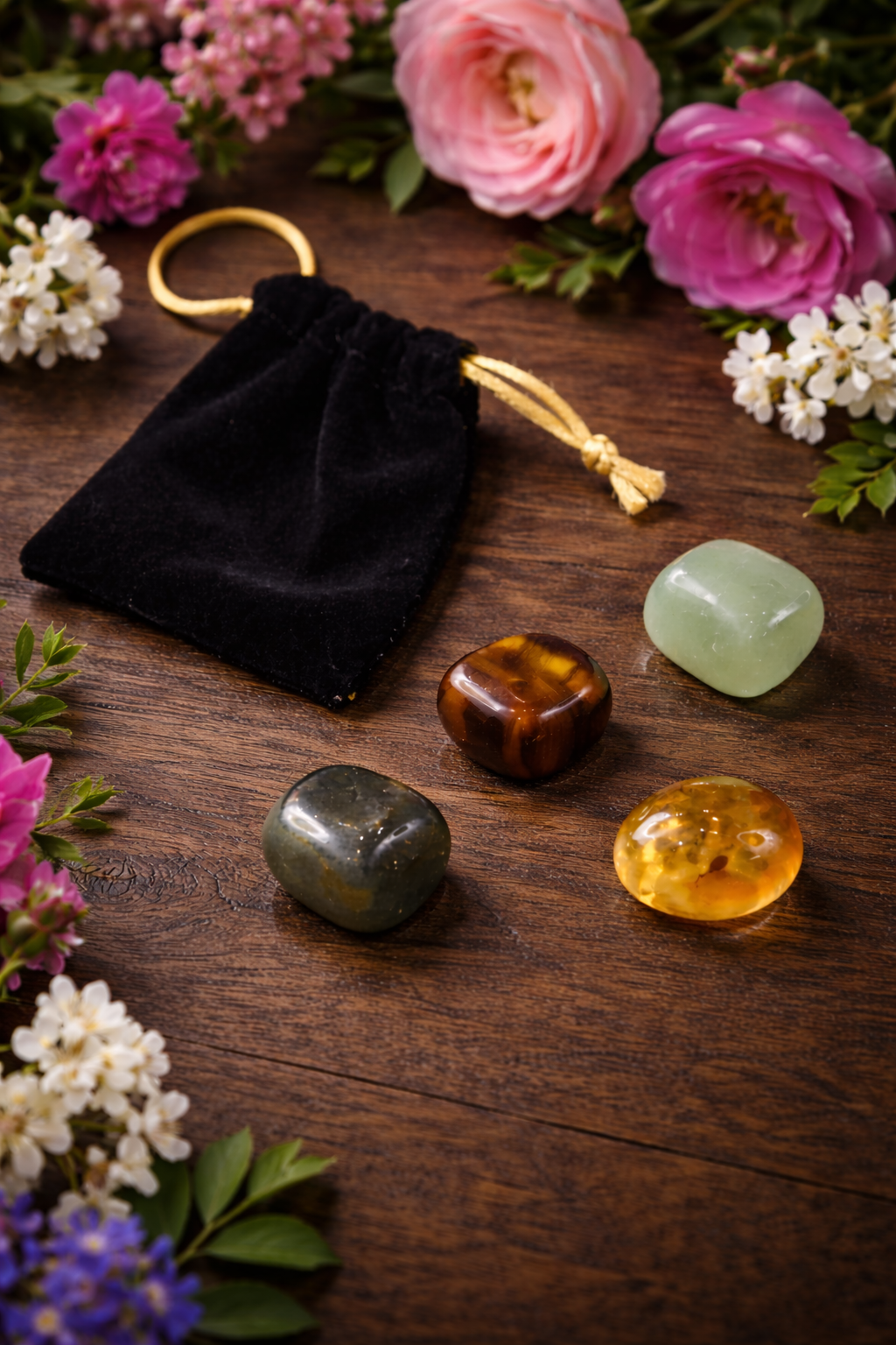Four Powerful Healing Crystal Combo – Protection, Luck & Abundance