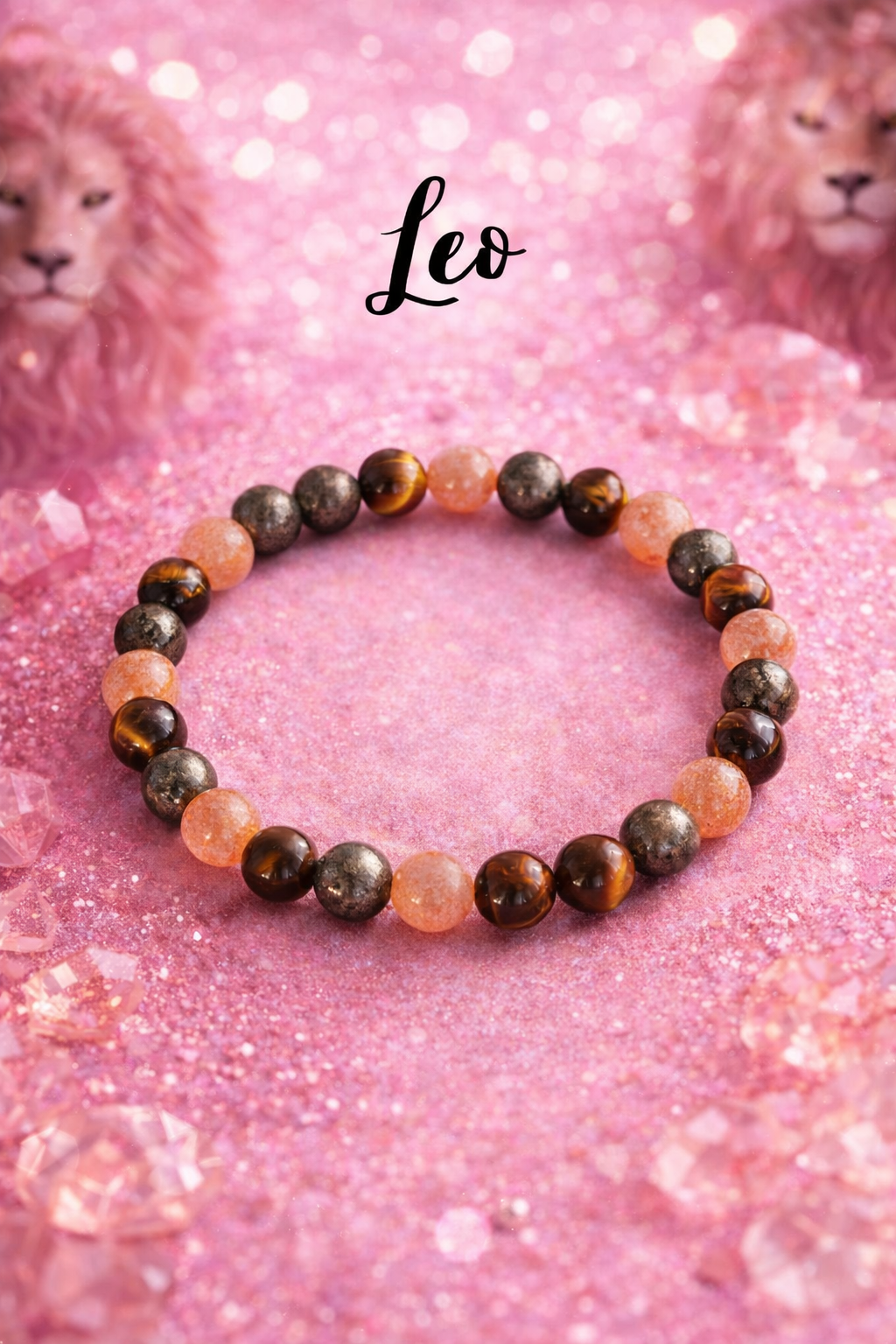 Leo Strength & Success Bracelet - Sunstone - Tiger Eye - Pyrite