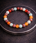 Cancer Amazonite Carnelian Rhodonite Bracelet