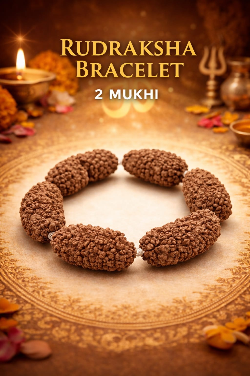 TWO MUKHI NATURAL RUDRAKSHA BRACELET