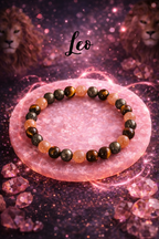 Leo Strength & Success Bracelet - Sunstone - Tiger Eye - Pyrite