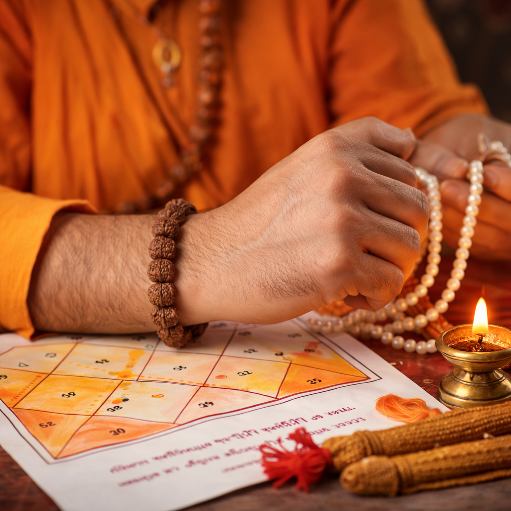 Natural 7 Mukhi Rudraksha Bracelet – Spiritual Energy & Financial Growth