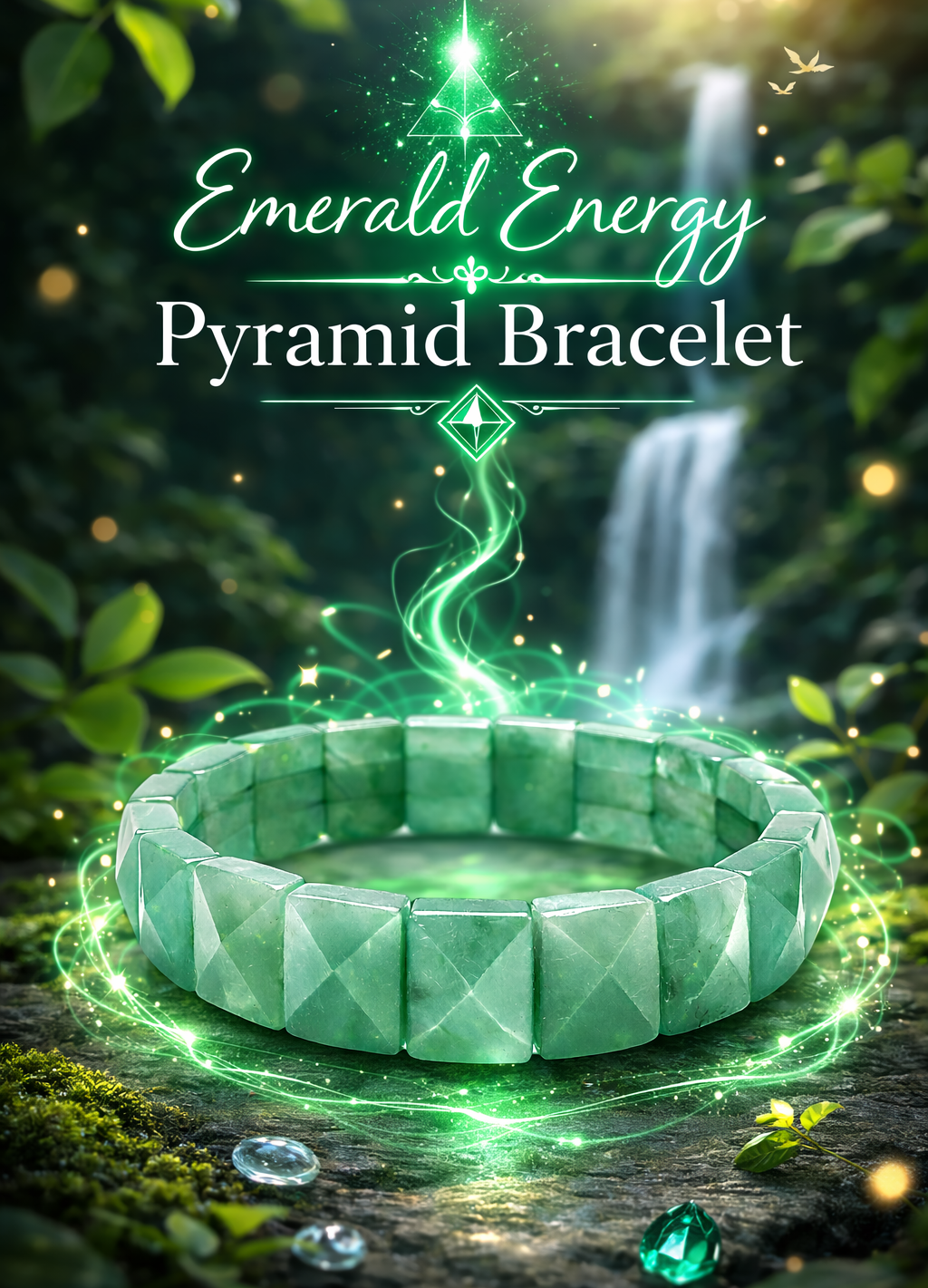 Emerald Energy Pyramid Bracelet