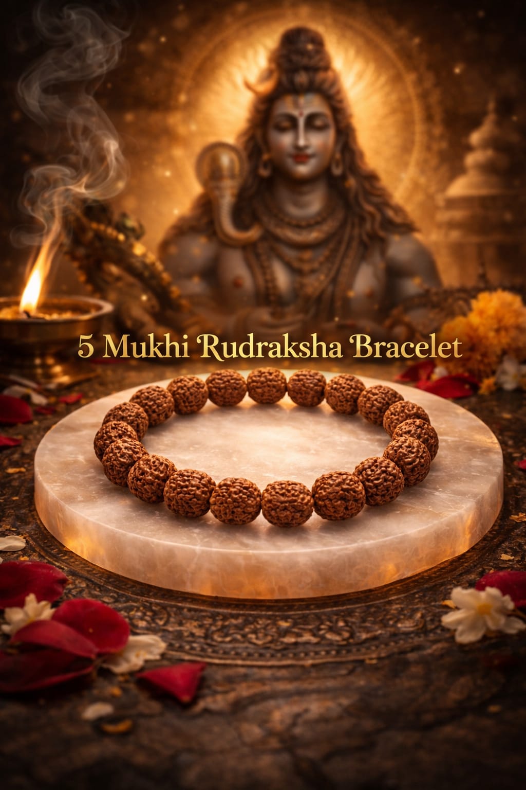 Five Mukhi Rudraksha Bracelet
