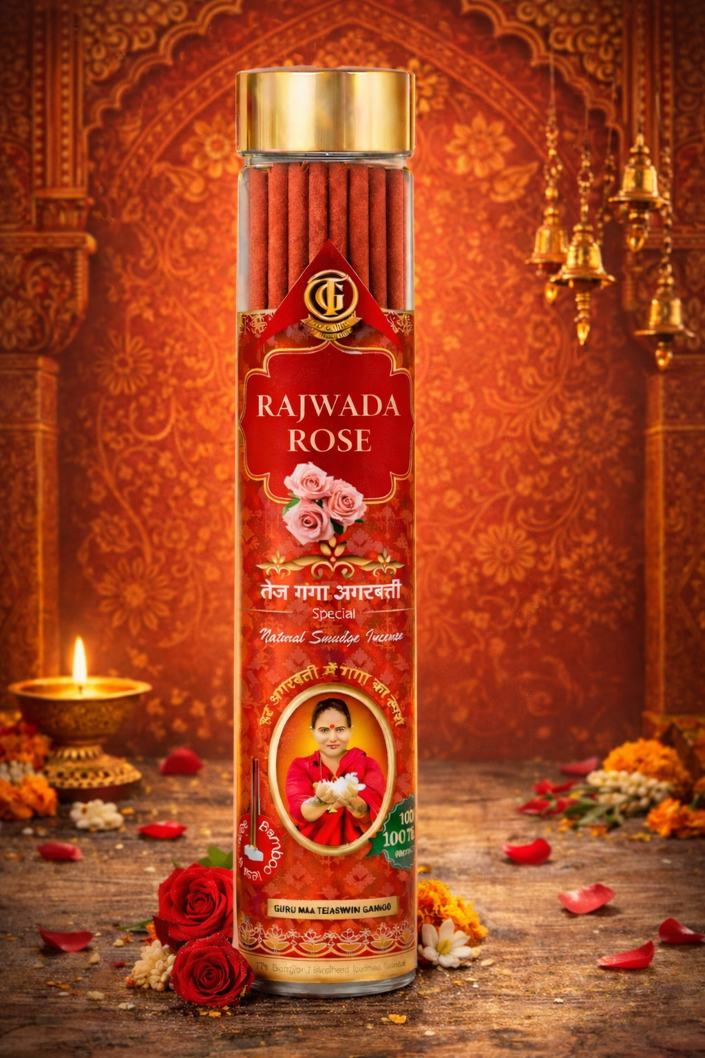 Rajwada Rose Premium Agarbatti – Natural Rose Fragrance