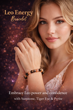 Leo Strength & Success Bracelet - Sunstone - Tiger Eye - Pyrite