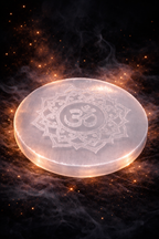 Om Selenite Charging Plate