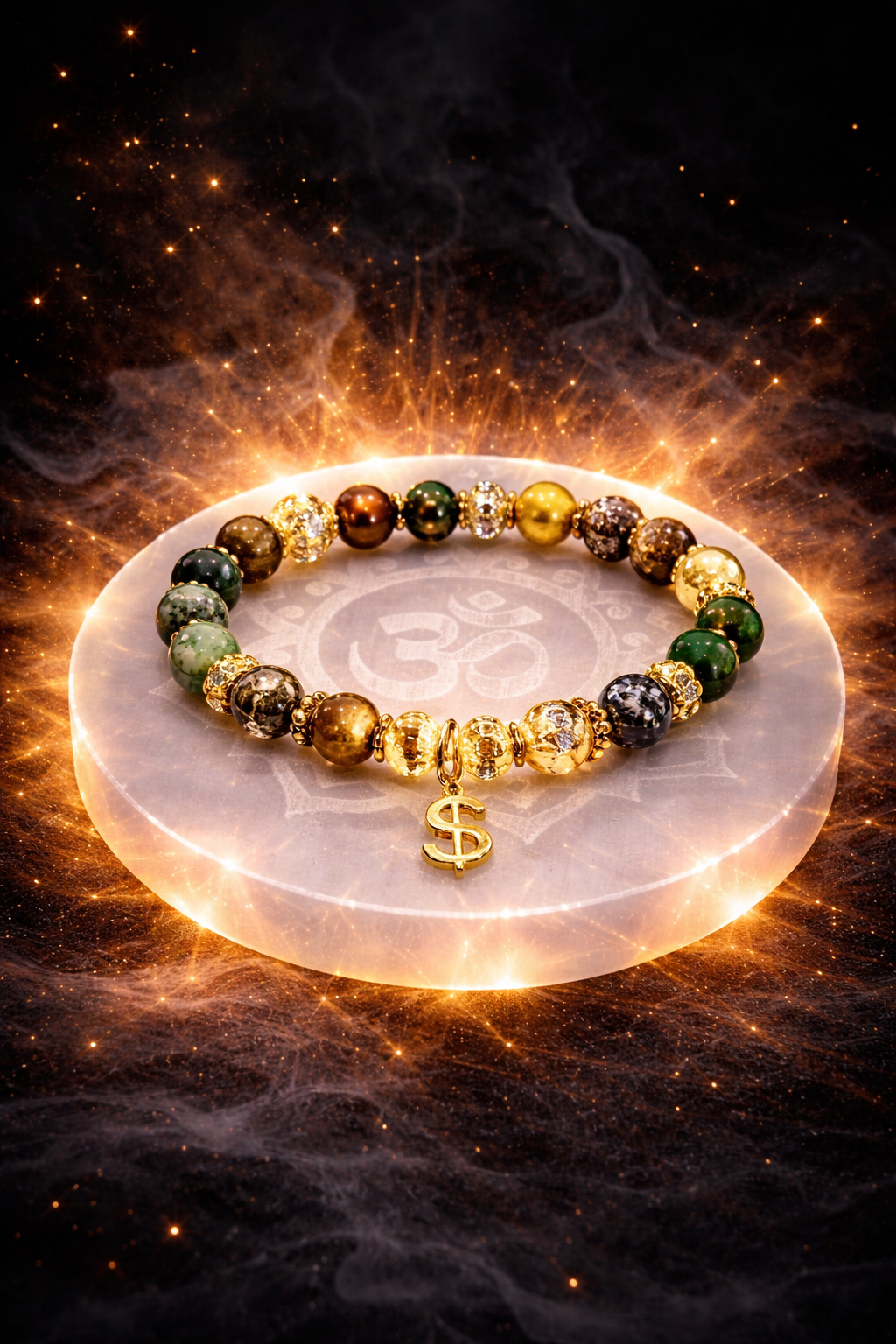 Om Selenite Charging Plate