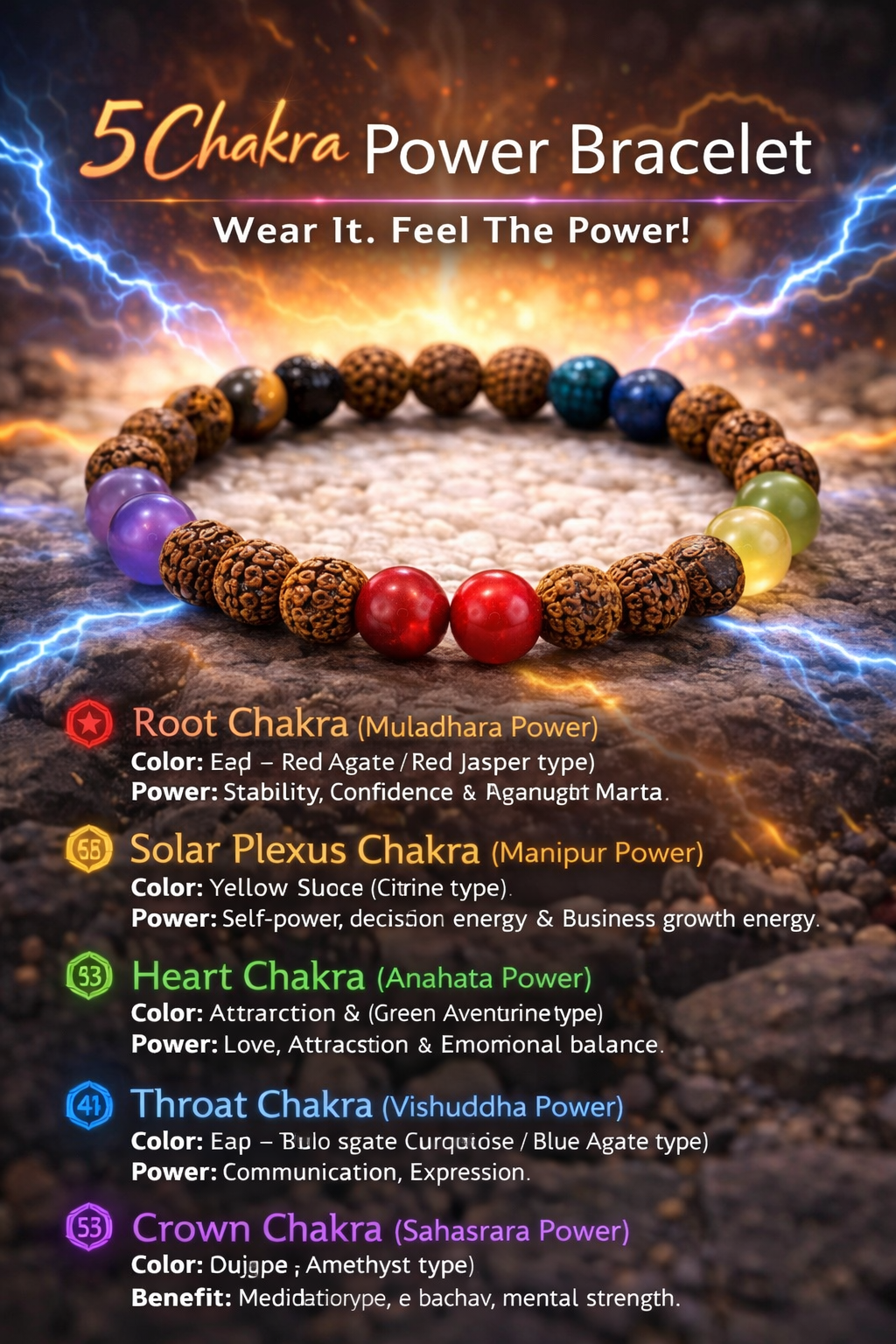 Five Chakra Bracelet