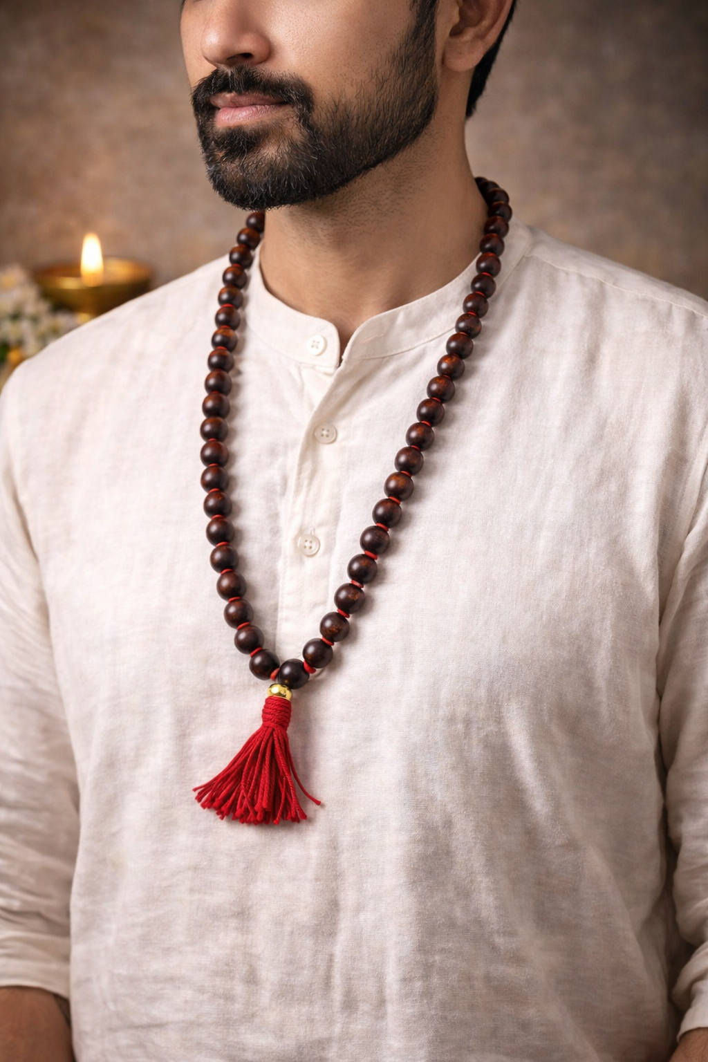 Natural Red Sandalwood Mala