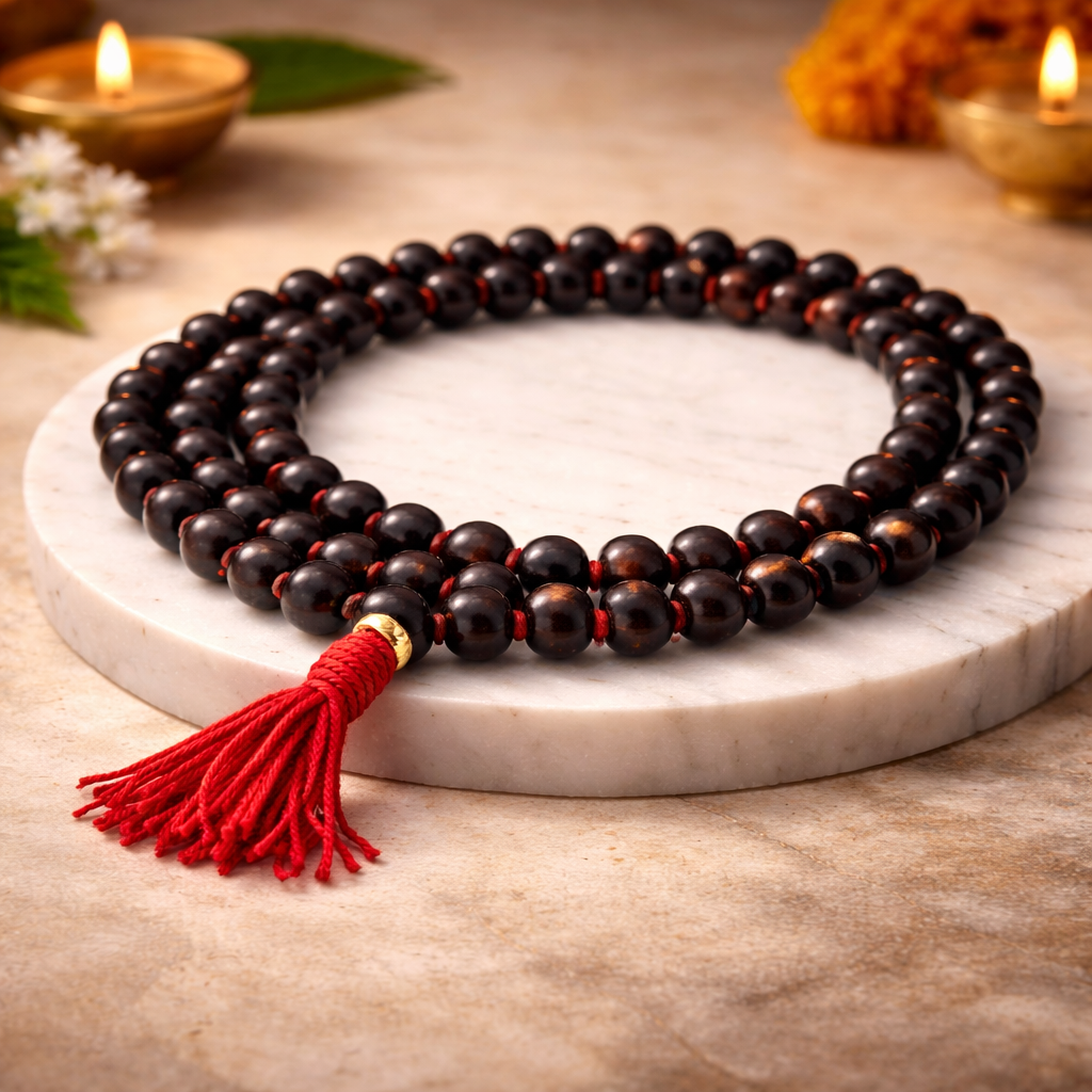 Natural Red Sandalwood Mala